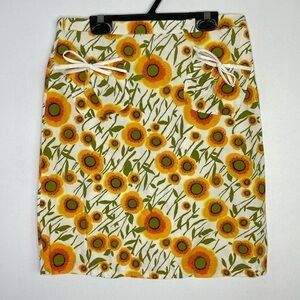 Isaac Mizrahi designer floral retro mini skirt
